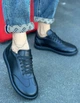 Кеди / кросівки анатомічні на шнурівці з натуральної шкіри чорного кольору розмір 39 (173454) - зображення 4