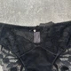 Трусики-слипы из сеточки с кружевом, украшены бантиком и сердечком CoeurJoie, Черные, M - изображение 5