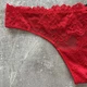Женские кружевные трусики-стринги Coeur Joie, Красный, L - изображение 3