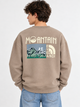 Детский осенний свитшот для мальчика бежевый с принтом Mountain (2631099) 150 см - изображение 2