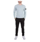Кофта мужская Stone Island 502B0 Stocking Stitch Cotton Crewkneck Knit Light Blue XL Голубой 1015502B0-V0041 - изображение 3