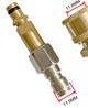 Адаптер 1/4" Karcher K2 K3 K4 K5 K6 K7 200 бар (3000 psi) для мийки високого тиску швидкого з’єднання 1/4" латунь нержавійка - изображение 2