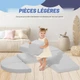Модульный игровой комплекс Wilwolfer Серый 6 предметов PU кожа пена EPE для детей развитие моторики и лазание - изображение 6