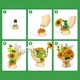 Конструктор в капсуле Max Bouquets S1 Букет подсолнухов с LED-гирляндой, 171 деталь - изображение 3