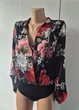 Боди-блузка в цветочный принт New collection Черный 16783 L (укр 48) - изображение 3