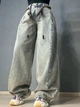 Джинси жіночі Ijjass 6059 baggy супер широкі оверсайз з поясом вінтажні 33 блакитні - зображення 3
