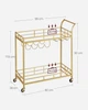 Стелаж етажерка з полицями на колесах 2-х ярусна VASAGLE 38x80x90 см B094VD77C2 - зображення 7