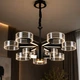 Люстра светодиодная акриловая Sirius с пультом и дымом N 3705-6+3 BLACK+GD 98W - изображение 1