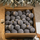 Набір сірих бархатних пластикових куль різного розміру для декору та композицій — 40 шт. - зображення 2