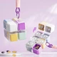 Органайзер для пігулок Cube Портативний, 8 секцій (Чорний) - зображення 4