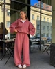 Женский спортивный костюм теплый розовый M - изображение 1