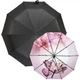 Женский зонт автомат Три Слона N7567 Pink Peony черный 10 спиц Антиветер - изображение 1