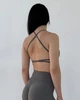 Женский спортивный топ линии V-Shape с вынимающимися чашечками дышащая ткань для активных тренировок Графит M (TV4M) - изображение 2