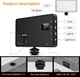 LED-відеосвітло NinkBox 96 LED для камери, 3000-6500 K, CRI95+, акумулятор 4000 мА·год - зображення 6
