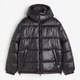 H&M Чоловіча блискуча стьобана куртка Windproof Water Repellent чорна XL, арт.1196497001005 - зображення 3