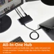 Док-станция Amazon Basics Thunderbolt 4 / USB4 с 3 портами Thunderbolt 4, USB-A 3.1, поддержкой двух дисплеев 4K 60 Гц и зарядкой до 85 Вт - изображение 2