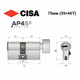 Циліндр CISA AP4 S (модульний) 75T (35*40T) нікель матовий 3 ключі - зображення 12