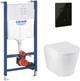 Инсталляция Grohe Rapid SL Solido 38971000 + панель смыва Even 38966KV0 черная глянцевая + унитаз подвесной Kroner Armada WHI513636 Tornado с сиденьем Soft Close дюропласт (38971966KV0KA51T) - изображение 1