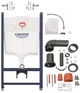Инсталляция Grohe Rapid SL Solido 38971000 + панель смыва Even 38966KV0 черная глянцевая + унитаз подвесной Kroner Armada WHI513636 Tornado с сиденьем Soft Close дюропласт (38971966KV0KA51T) - изображение 16