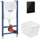 Инсталляция Grohe Rapid SL Solido 38971000 + панель смыва Even 38966KV0 черная глянцевая + унитаз подвесной Kroner Eifel WHI493436 Tornado с сиденьем Soft Close дюропласт (38971966KV0KE49T) - изображение 1