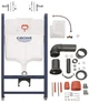 Инсталляция Grohe Rapid SL Solido 38971000 + панель смыва Even 38966KV0 черная глянцевая + унитаз подвесной Kroner Eifel WHI493436 Tornado с сиденьем Soft Close дюропласт (38971966KV0KE49T) - изображение 16