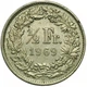 Швейцарія 1/2 франка 1969 рік Монети світу - изображение 1