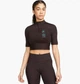Спортивний топ жіночий Nike Sportswear Women's Ribbed Short-Sleeve Top M Коричневий FJ5253-220 - зображення 1