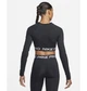Спортивний топ жіночий Nike Pro 365 Dri-Fit Cropped Long-Sleeve Top Black M Чорний FV5484-010 - зображення 3