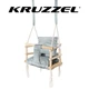 Подвесная качель детская Kruzzel H18026 3в1 из дерева сосны и ткани Cleanaboo до 30 кг 34х34х26 см Серая для дома и сада - изображение 2
