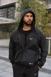 Вітровка чоловіча Nike чорна, куртка вітровка з капюшоном, з матеріалу Canada Premium L - зображення 3