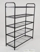 Полка для взуття Shoe Rack PV67-1 на 5 ярусів металева чорного кольору - зображення 1