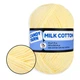 Пряжа Candy-Yarn Milk Cotton Світло-жовтий №16, бавовна з молочним акрилом для в'язання, м'яка дитяча пряжа 50г/100м для в'язання іграшок та одягу - зображення 1