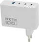 Сетевое зарядное устройство RZTK Block PD 100W USB-A + USB-C White - изображение 1