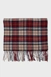 Чоловічий бордовий картатий вовняний шарф MULTI CHECK SCARF Gant OS 9920204 - изображение 2