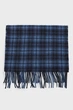 Чоловічий темно-синій картатий вовняний шарф CHECK WOVEN SCARF Gant OS 9920212 - изображение 2
