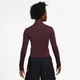 Спортивная кофта женская Nike Nsw Nk Chll Knt Mock Tee L Коричневая HV5027-652 - изображение 2