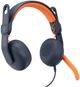 Zestaw słuchawkowy Logitech Zone Learn On-Ear USB-C Blue/Orange (981-001367) - obraz 4