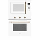 Микроволновая печь встраиваемая Luxor WhiteRetro 25 WH Navigator Pro + белая стеклянная фасадная рамка, белый - изображение 4