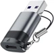 Адаптер Acefast J8 USB-A to USB-C 27W/10Gbps Metal Gray - изображение 2