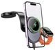 Автотримач Hoco HW28 Excelso 2in1 Magnetic Wireless charging 15W Dashboard Black/Gray - изображение 5