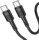 USB Кабель Hoco X83 Victory Type-C to Type-C 60W 1m Black - зображення 2