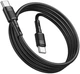 USB Кабель Hoco X83 Victory Type-C to Type-C 60W 1m Black - зображення 4