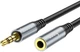 Кабель AUX Hoco UPA20 3.5mm to 3.5mm 1m Metal Gray - зображення 1