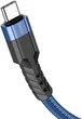 USB Кабель Hoco U110 Type-C to Type-C 60W 1.2m Blue - зображення 3