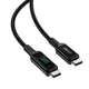 USB Кабель Acefast C6-03 with Display Type-C to Type-C 5A 100W 2m Black - изображение 1