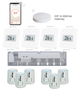 Комплект беспроводной WIFI автоматики на 4 зоны 4HEAT | HR-03RF + EGW01 + WT-75W (4шт) + Привод ATR (6шт) - изображение 1