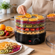 Сушарка для фруктів і овочів Zepline з регулюванням температури 35–70°C, дегідратор для грибів, ягід, трав і м’яса, 5 піддонів, 800 Вт - изображение 5