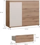Комод Frisco Collet 1 дверь/3 ящика 115.7х41.3х92.7 см Дуб/Песочный (24514-CETK221L) - изображение 5
