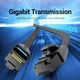 Патч-корд Flat Cat.6 UTP Patch Cable 1M Black Vention (IBJBF) - зображення 3