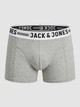 Мужские трусы боксеры Jack & Jones 1 шт, размер S, серые, логотип белый - изображение 1